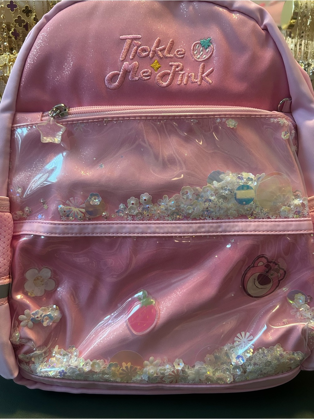 Toy Story Tickle Me Pink Pink Shaker Backpack